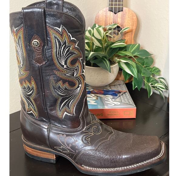 Korwin Men's Bull Rider Leather Cowboy Boots NIB - Picture 3 of 9